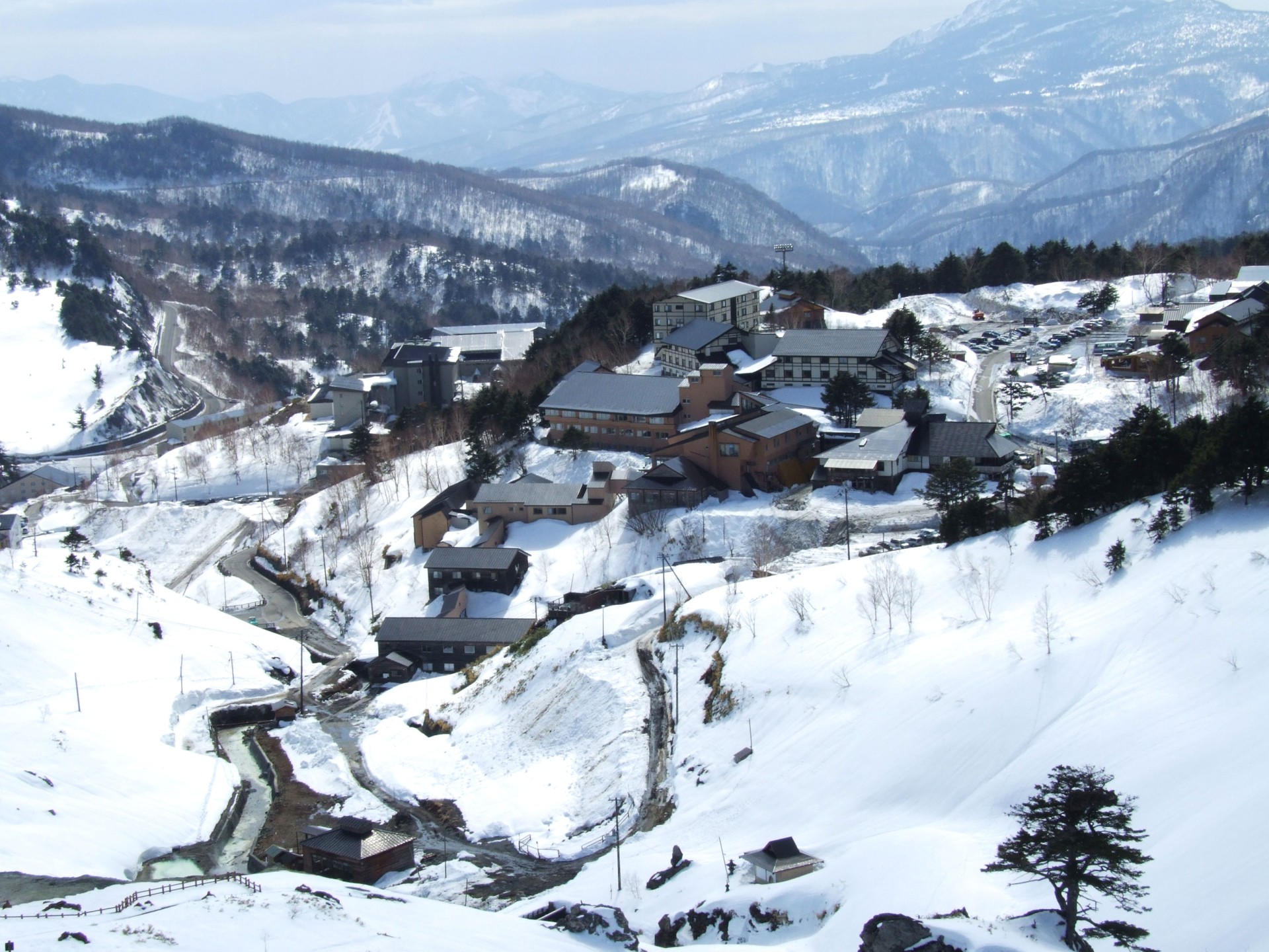 冬の万座温泉